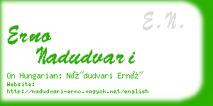 erno nadudvari business card